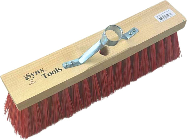 nylon buitenbezem rood 40 cm zonder steel voor straat en terras