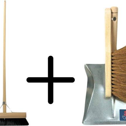 Synx Tools binnen bezem 50cm en Stoffer en blik koko set