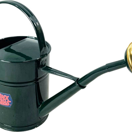 Zinken gieter set van 2 liter in groen en zilver met sproeikop – Synx Store