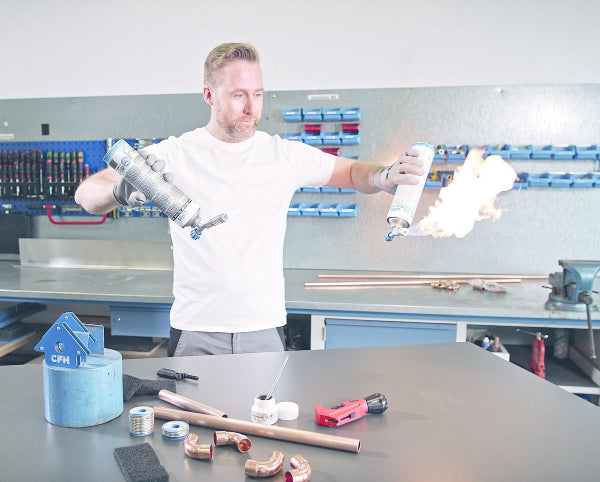 CFH anti-flare gasfles 400 ml universele butaan propaan gasnavulling