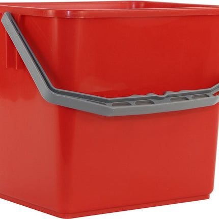 Synx Tools  Emmer 6 Liter Rood voor Werkwagen/ Mopwagen - Schoonmaakartikelen