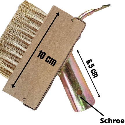 Synx Tools Onkruidborstel met schraper steel 110cm + Extra Borstel met schraper - Onkruidkrabber