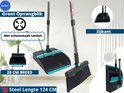 Stoffer en Blik met lange steel 121 cm set van 2 - Synx Tools Veger en blik met lange steel - Stoffer & Blik Met Schoonmaaktanden - veger en blik