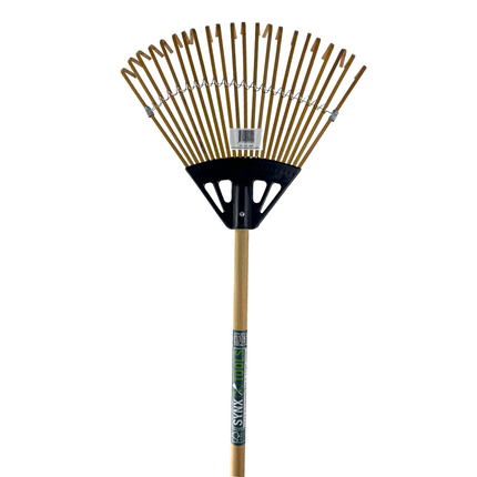 Synx Tools Gazonhark Bamboe Mini - harken - gazon onderhoud - Incl. steel 75 cm