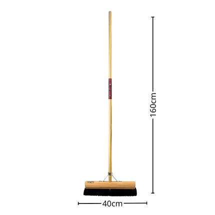 Synx Tools Zachte bezem Paardenhaar 40cm - Zaalveger - bezemsteel 150cm