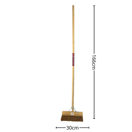 Synx Tools Coco Bezem Binnen 30cm  - bezems - Incl. Steel 150cm