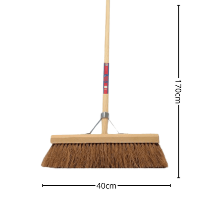 Synx Tools Coco Bezem 40cm - bezems - incl. steel 160cm