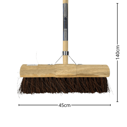 Synx Tools Gemeentebezem 45 cm - straatbezem - buiten bezem - Incl. bezemsteel 130 cm