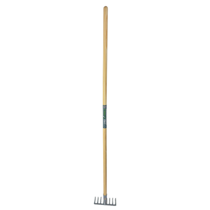 Synx Tools Tuinhark 8 Tanden Verzinkt - brede hark - harken - Incl. steel 160 cm