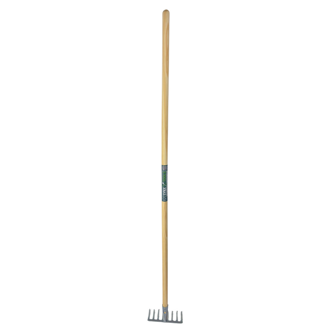 Garden Rake 8 Tines Galvanized - Complete with 160cm Handle
