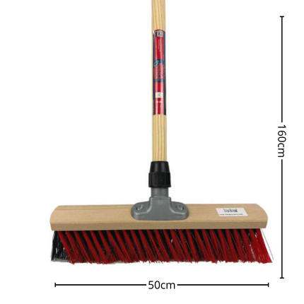 Synx Tools X-Bezem 40 cm - stadsbezem - veger - Incl. bezemsteel 150 cm