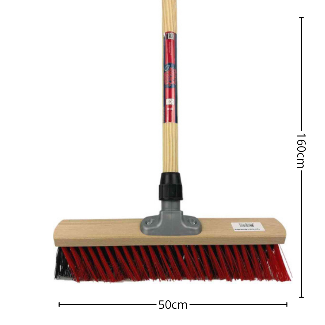 Synx Tools X-Bezem 40 cm - stadsbezem - veger - Incl. bezemsteel 150 cm