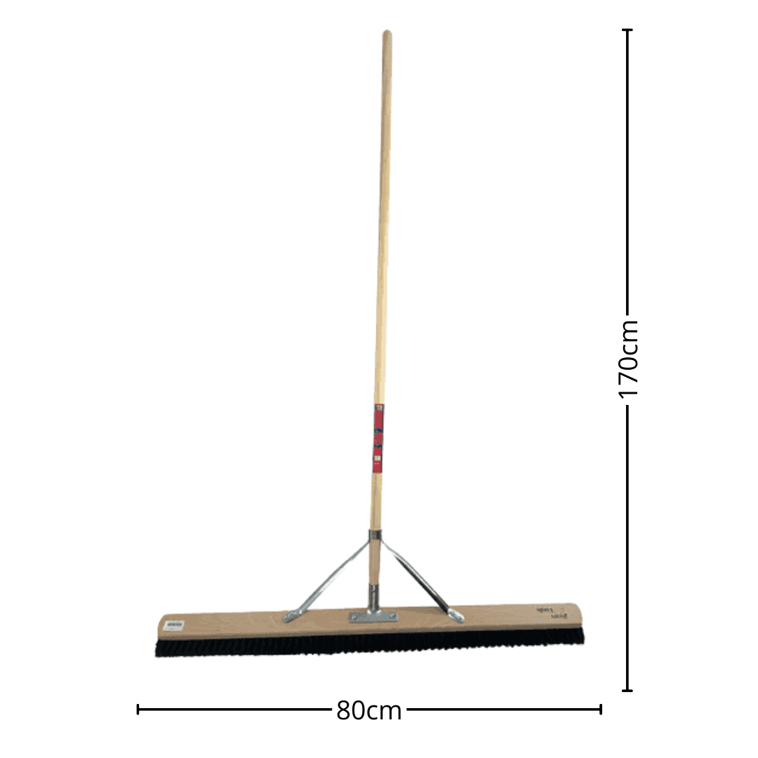 Synx Tools Paardenhaar 80 cm - Zaalveger / Kamerveger - Zachte bezem - Bezemsteel - Veger schoonmaken - Bezems Binnen - Bezem zacht met Steel 160 cm