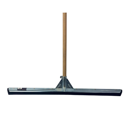 Synx Tools Schrobbezem Union Luiwagen + Werkhandborstel & Vloertrekker 75cm met steel set van 2 – Harde haren – Duurzame houten steel – Streeploos resultaat – Lengte 150cm