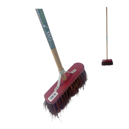 Synx Tools Straatbezem Bassin Rood 30 cm - harde bezem - buitenbezem - Incl. bezemsteel 150 cm