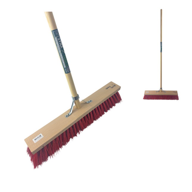 Synx Tools Balai d'extérieur 60 cm - outils de jardin - avec manche 160 cm