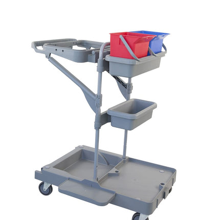 Synx Tools Schoonmaakkar Kunststof - schoonmaak wagen - 66 x 85 x 112 cm