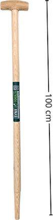 spade steel 100 cm – houten spadesteel met T-greep voor spade