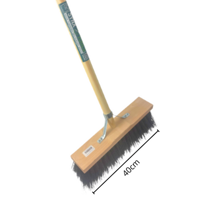 Synx Tool Straßenbesen Schwarz 40 cm - Außenbesen - Gartenbesen - Inkl. Besenstiel 150 cm