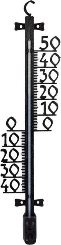 Synx Tools Buitenthermometer Kunststof 41cm - Min/Max - Thermostaten - Buiten temperatuur meter - Thermometer Design