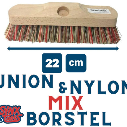 Synx Tools Schrobbezem Union Mix Nylon – schrobborstel - extra hard – zonder steel