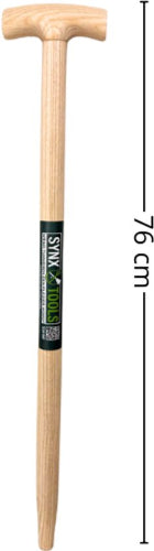 Spade steel 76 cm van gewaxt essenhout met T-greep – Synx Tools
