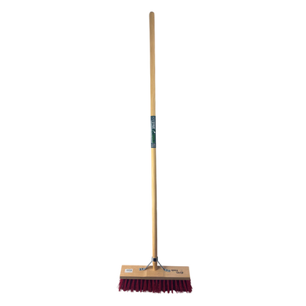 Synx Tools Straatbezem Nylon 40 cm - stadsbezem - harde borstel - Incl. bezemsteel 160 cm
