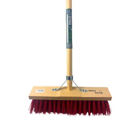 Synx Tools Straatbezem Nylon 40 cm - stadsbezem - harde borstel - Incl. bezemsteel 160 cm