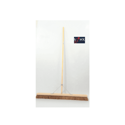 Synx Tools Zaalveger Bezems 2 STUKS - Zachte Bezem 90 cm - Compleet met steel 160cm - Cocosharen - Extra breed - Bezem Binnen