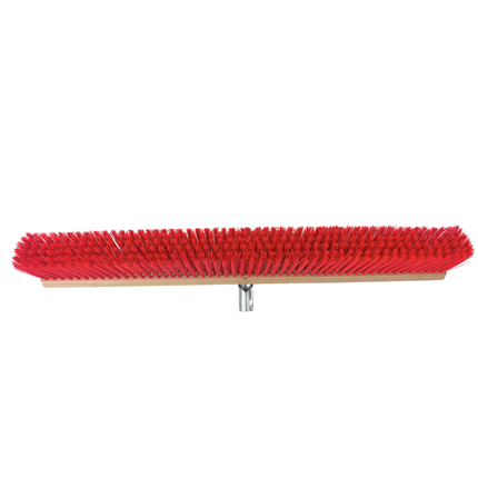 Synx Tools stal bezem 80 cm – Houten Bezemkop met Rode Nylonharen & Universele Steelhouder