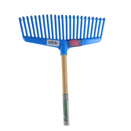 Synx Tools Bladhark 23 tanden - Blauw/Groen - hark - Incl. steel 120 cm