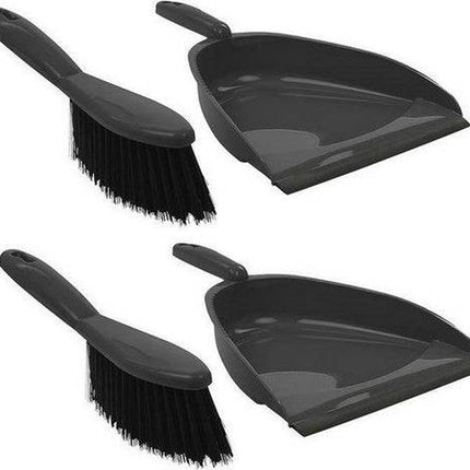 2x Ensemble pelle et pelle grise en plastique 22x33cm - Nettoyage 