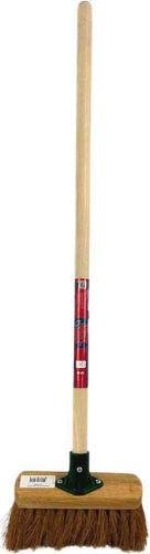 Synx Tools Junior Kinderbezem Cocos Bezem - Bezems / Zaalveger - Buitenspeelgoed - tuinierspeelgoed - Schepjes - Kinderen - Met houten Steel 86cm