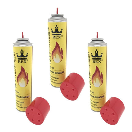 3x Aanstekergas 300 ml - Bus Aanstekervulling Rex