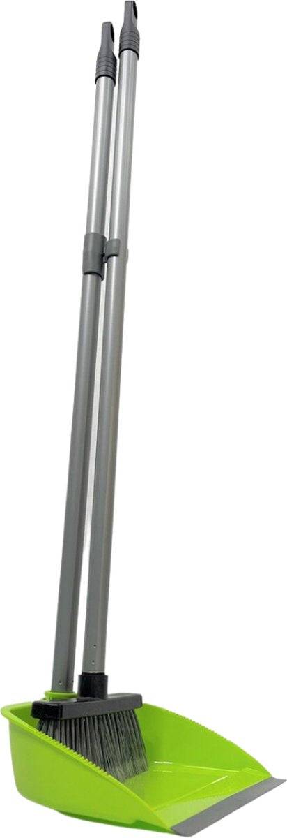 Synx Tools Stoffer & Blik Maria Groen Set - Stoffer Blik set - Stoffer en blik open model met lange stelen - Bezem - blik met lange steel