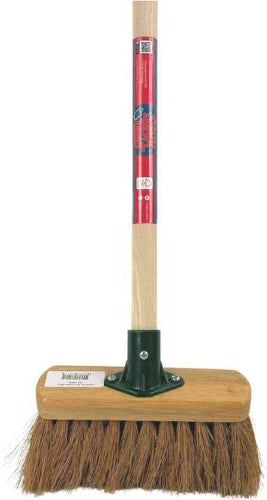 Synx Tools Junior Kinderbezem Cocos Bezem - Bezems / Zaalveger - Buitenspeelgoed - tuinierspeelgoed - Schepjes - Kinderen - Met houten Steel 86cm