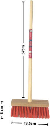 Synx Tools Kinder bezem Nylon Junior - Incl. Steel 57cm