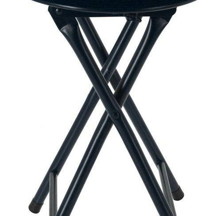 Beistellhocker/Stuhl - Zusammenklappbar - Schwarz/Blau/Braun/Grün - Ribcord - T33 x H49 cm
