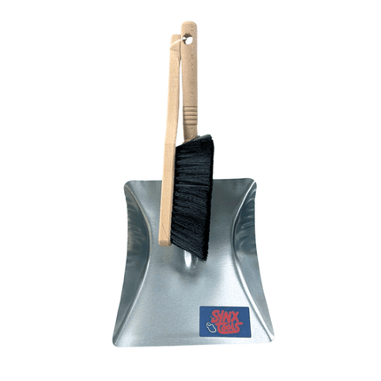 Stoffer en Blik Metaal Zwart Bezem Handveger en blik- Paardenhaarmix Synx Tools - Veger en blik