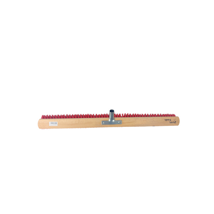 Synx Tools stal bezem 80 cm – Houten Bezemkop met Rode Nylonharen & Universele Steelhouder