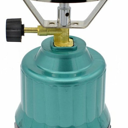 Campingkooktoestel - kookpit/kookstel - met gasbrander - metallic blauw - 18.5 x 12 x 12 cm