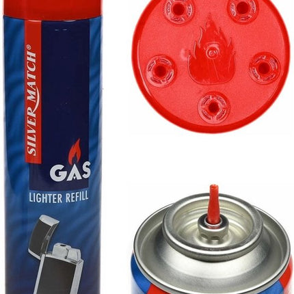 Silvermatch aansteker gas - gas aansteker - gas voor aansteker - butaangas aansteker - 1 stuks