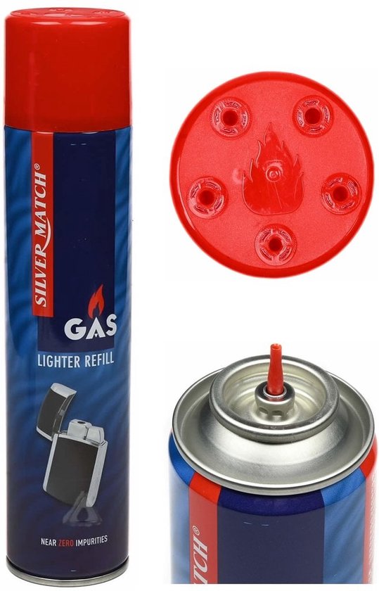 Briquet à gaz Silvermatch - briquet à gaz - gaz pour briquet - briquet à gaz butane - 1 pièce