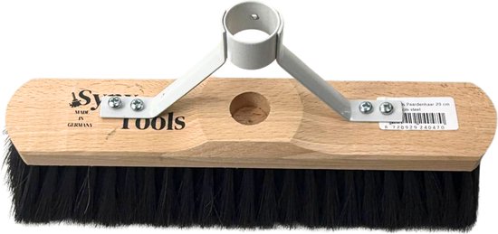 Synx Tools Bezem Los Zaalveger Paardenhaar 29cm Met Steelhouder- Bezems- Paardenhaar- 29cm- Zonder Steel