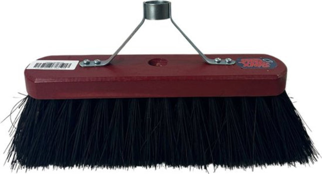 Colombobezem rood 30cm met steelhouder - Zonder Steel - bezems - Stadsbezem- Kunstvezel haren - Straatbezem haren=