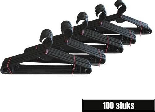 Synx Tools 100X Kleiderbügel Schwarz – Kleiderbügel – Hosenbügel – Kleiderbügel – Vorteilspackung 100 Stück – Kleiderbügel – Rockstange – Mehrfachpackung 100 Stück – Garderobenständer