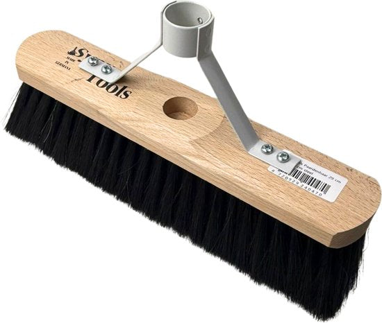Synx Tools Bezem Los Zaalveger Paardenhaar 29cm Met Steelhouder- Bezems- Paardenhaar- 29cm- Zonder Steel