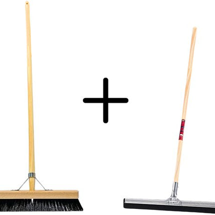 Synx Tools Paardenhaar 40cm + Vloertrekker 35cm met Steel 120cm