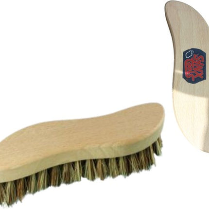 Synx Tools S-vormige schrobborstel met houten handvat