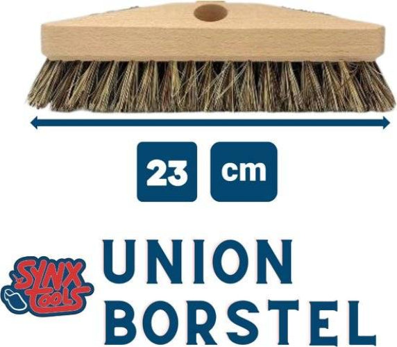 Luiwagen Union schrobbezem zonder steel – harde borstel voor tegels en vloeren